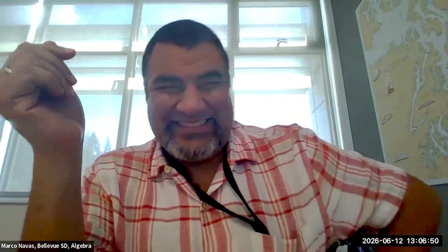 Marco Navas, Algebra 1 teacher, Bellevue School District